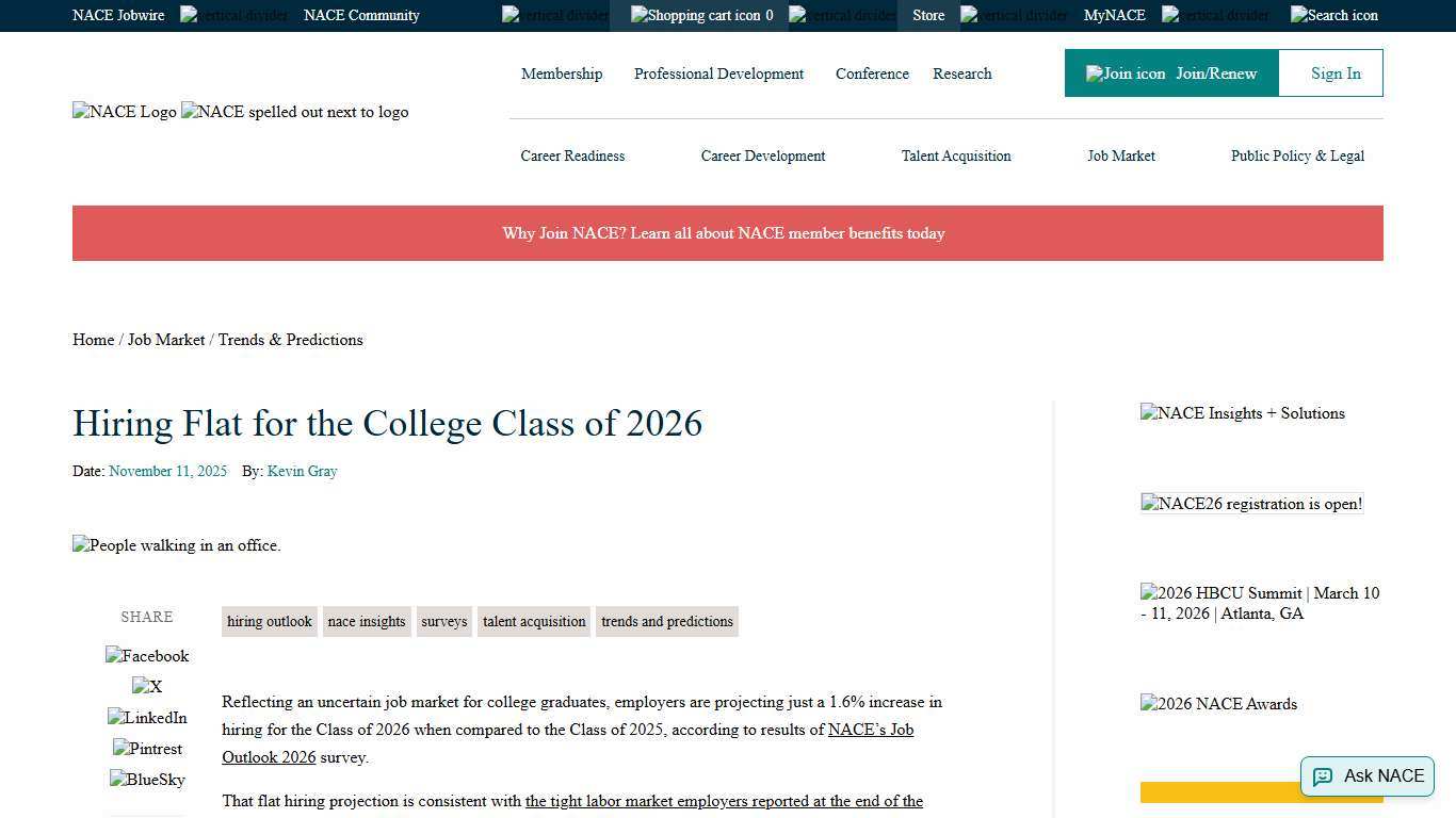 Hiring Flat for the College Class of 2026