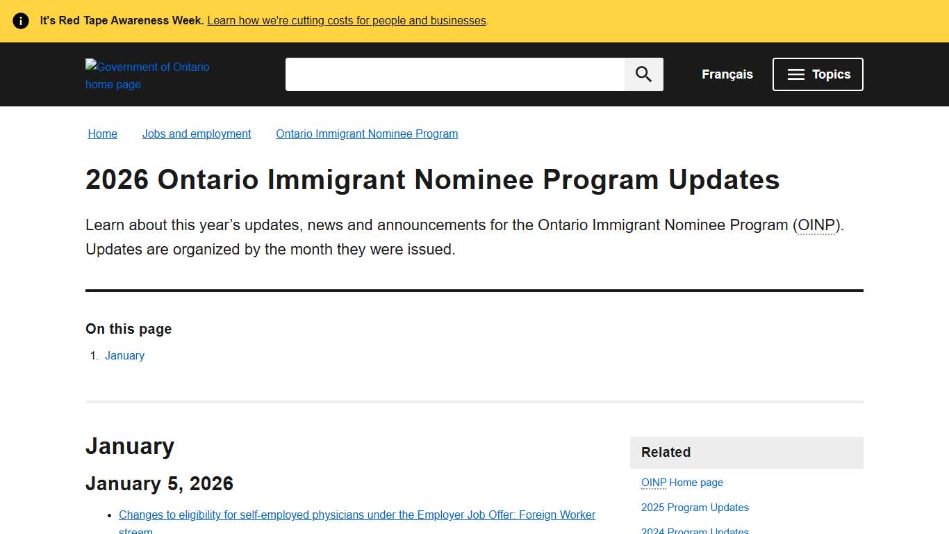 2026 Ontario Immigrant Nominee Program Updates ontario.ca